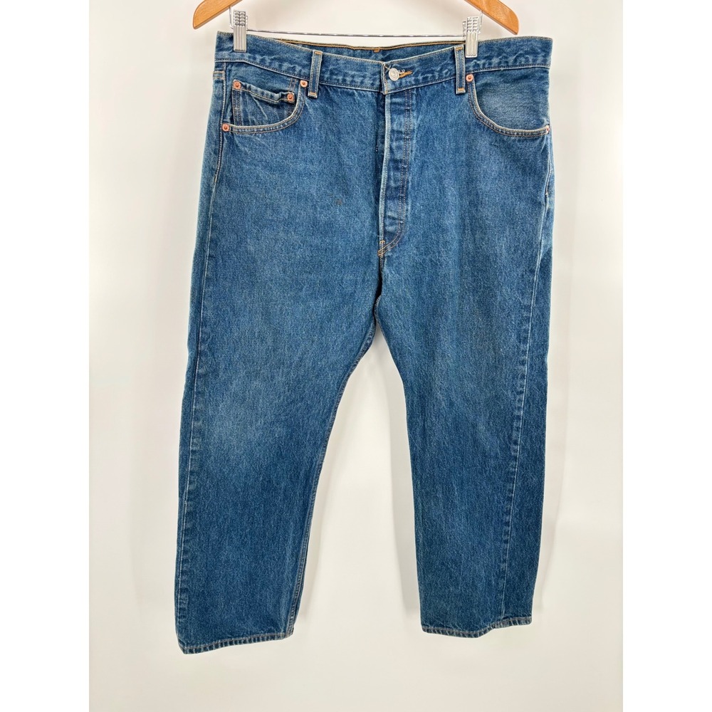 Vintage Levi's 501 Men's 38x30 Y2K
Era Jeans Distressed Indigo Blue Faded
